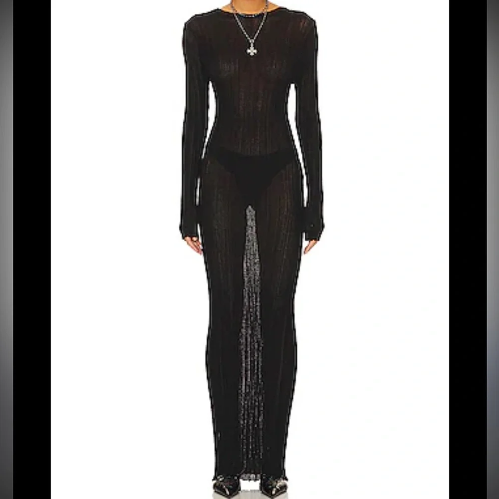 LIONESS Prophecy Maxi Dress - Onyx - Picture 1 of 5